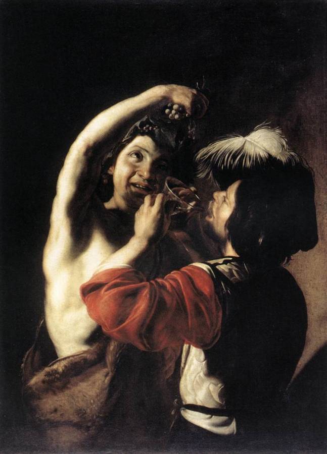 Manfredi Bartolomeo - Bacchus et un buveur.jpg